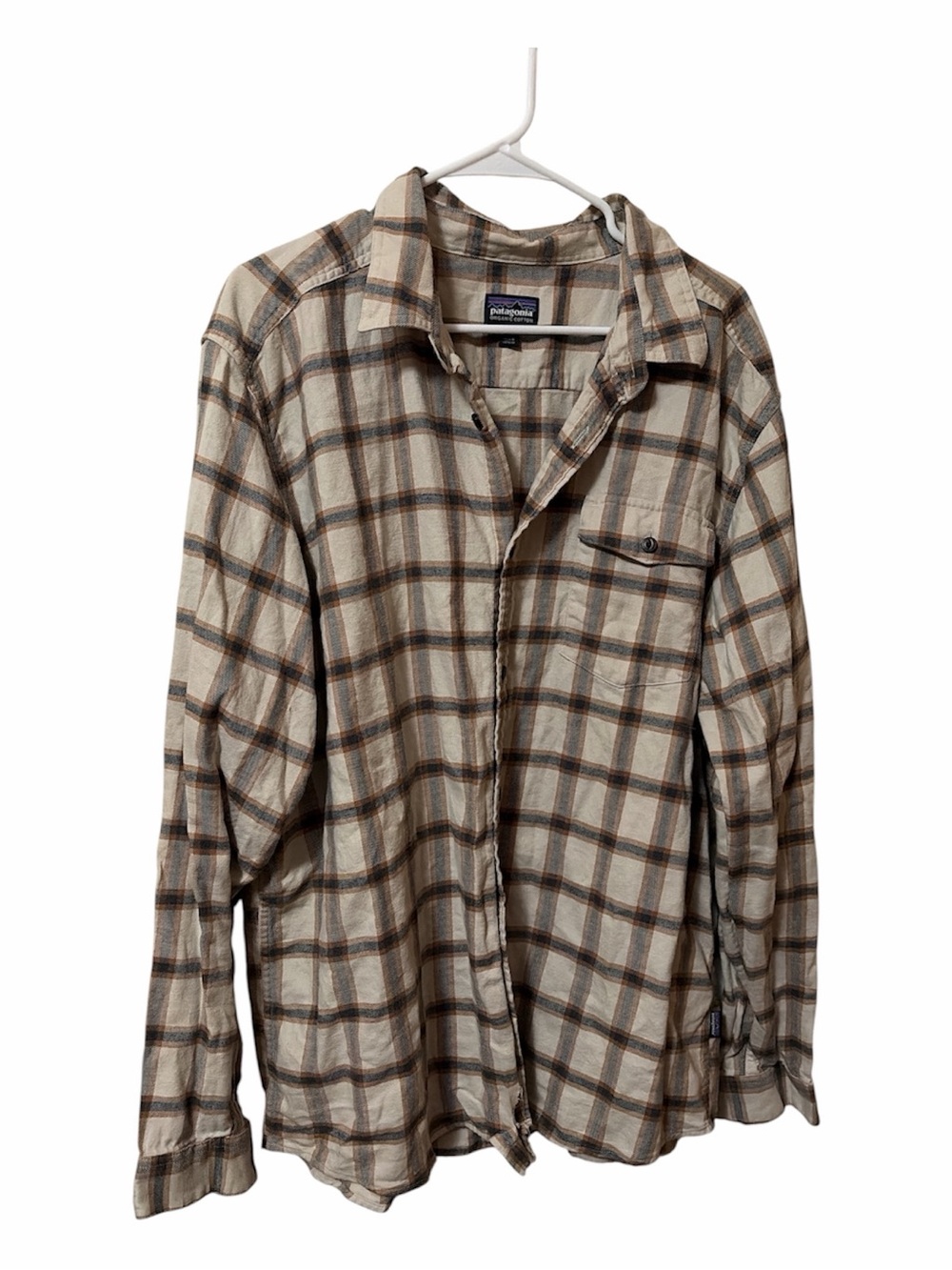 Patagonia Wornwear Men's Lightweight Fjord Flannel Shirt XXL 100% Organic Cotton
